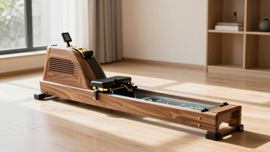 premium wood water rower