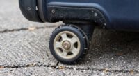 suitcase wheel wear prevention