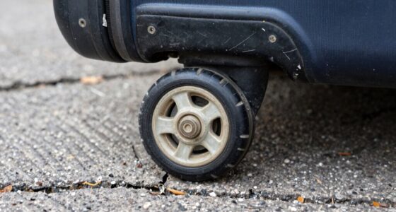 suitcase wheel wear prevention