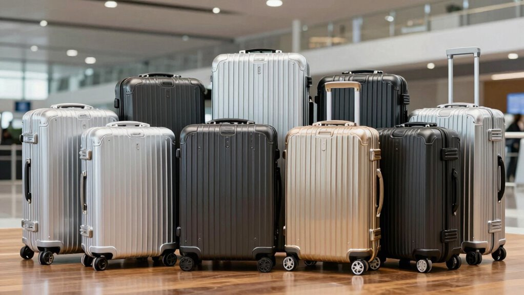 top aluminum travel suitcases