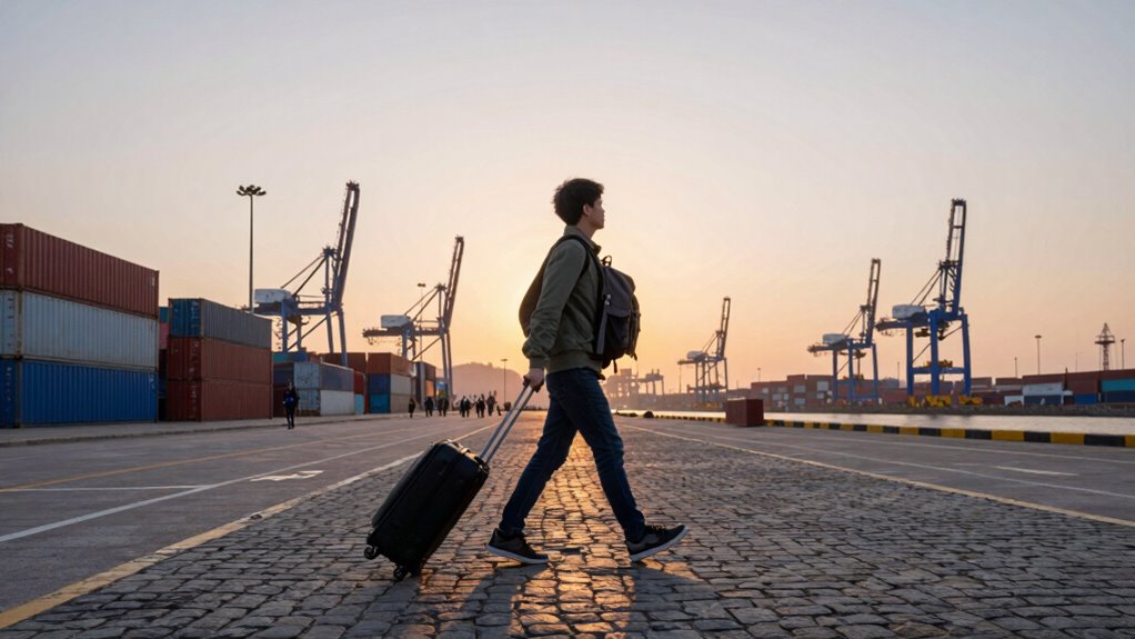 efficient walking on ports