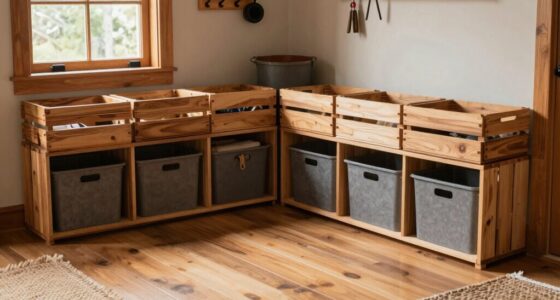 organized cabin floor storage