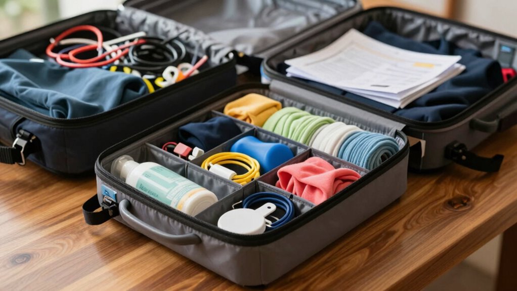 organized efficient travel packing