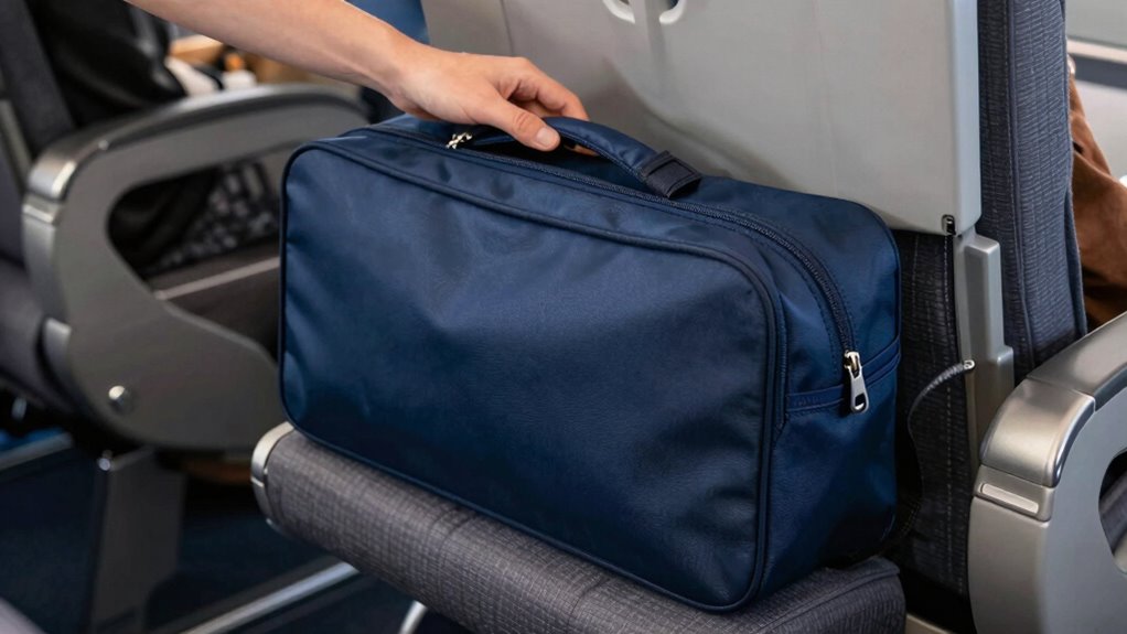 underseat bag size regulations