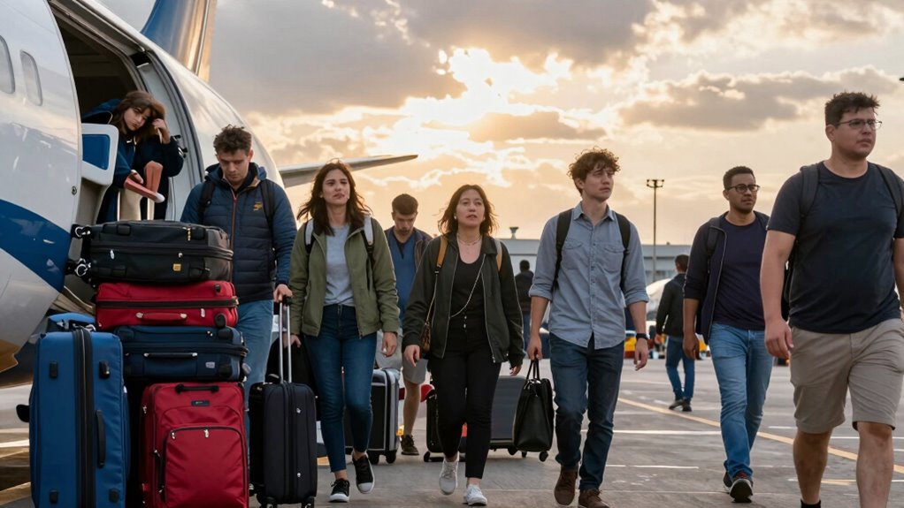 unexpected disembarkation emotions