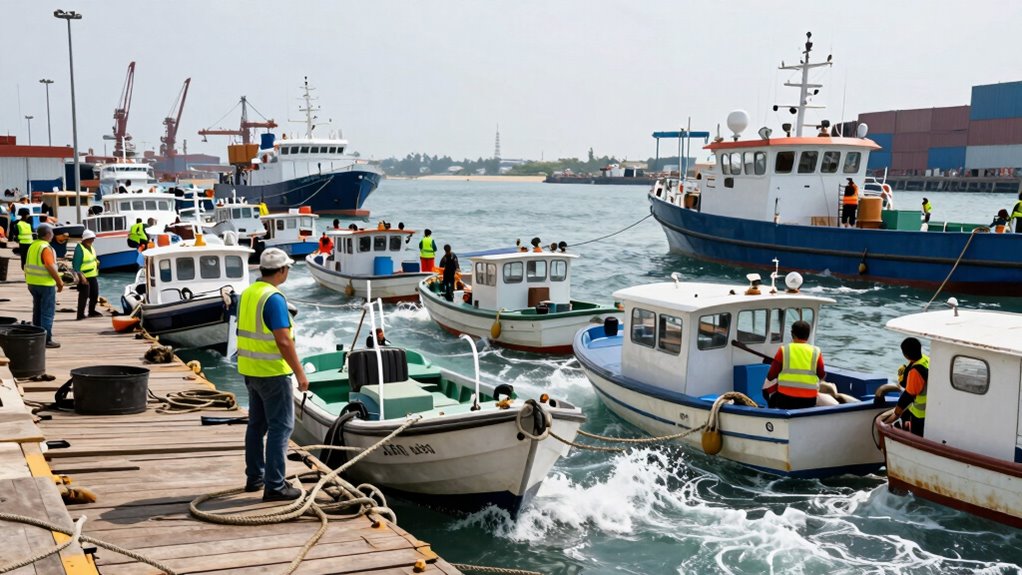 unpredictable busy port arrivals