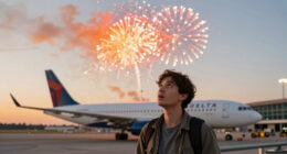 Firework Strike Delta Flight 1076