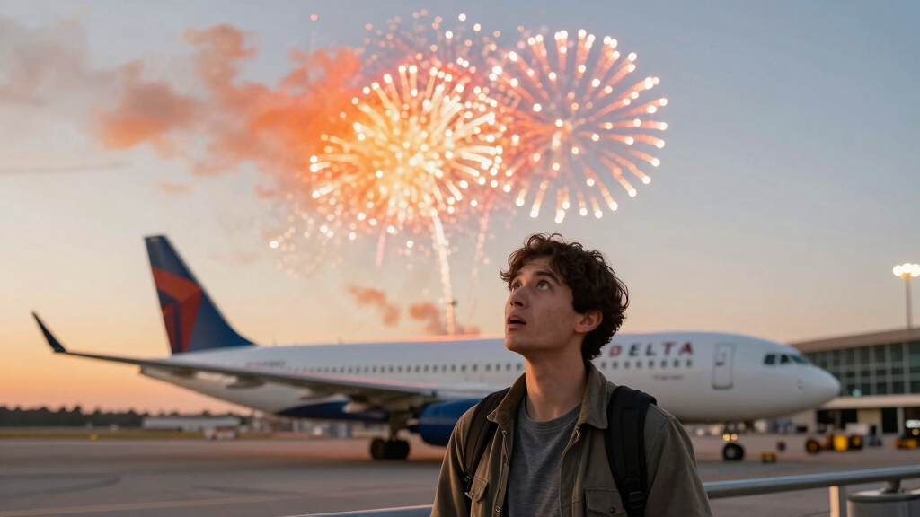 Firework Strike Delta Flight 1076