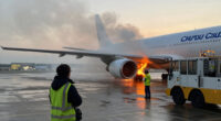 Ukrainian Cargo Plane Catches Fire At Japan’s Chubu Airport